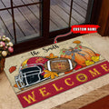 NCAA11-Iowa State Cyclones Welcome Fall Football Doormat - Custom name