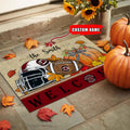 NCAA15-South Carolina Gamecocks Welcome Fall Football Doormat - Custom name