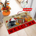 NCAA18-NC State Wolfpack Welcome Fall Football Doormat - Custom name