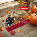 NCAA21-Northern Illinois Huskies Welcome Fall Football Doormat - Custom name