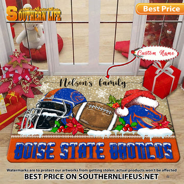NCAA23-Boise State Broncos Football X-Mas Doormat – Custom name