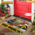 NCAA24-Iowa Hawkeyes Football X-Mas Doormat – Custom name