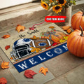 NCAA27-Penn State Nittany Lions Welcome Fall Football Doormat - Custom name