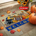 NCAA28-Pittsburgh Panthers Welcome Fall Football Doormat - Custom name