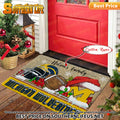 NCAA29-Michigan Wolverines Football X-Mas Doormat – Custom name