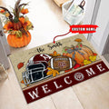 NCAA31-Texas A&M Aggies Welcome Fall Football Doormat - Custom name