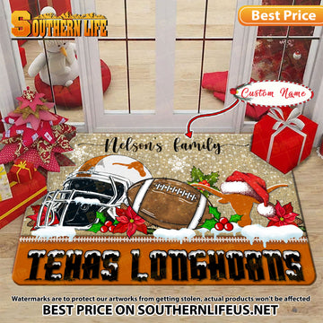 NCAA32-Texas Longhorns Football X-Mas Doormat – Custom name