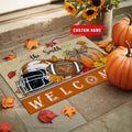 NCAA32-Texas Longhorns Welcome Fall Football Doormat - Custom name
