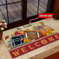 NCAA34-USC Trojans Welcome Fall Football Doormat - Custom name