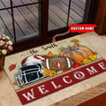 NCAA35-Stanford Cardinal Welcome Fall Football Doormat - Custom name