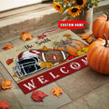 NCAA35-Stanford Cardinal Welcome Fall Football Doormat - Custom name