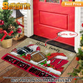NCAA37-Wisconsin Badgers Football X-Mas Doormat – Custom name