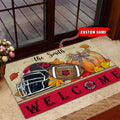 NCAA41-Arkansas State Red Wolves Welcome Fall Football Doormat - Custom name