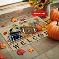 NCAA42-Army Black Knights Welcome Fall Football Doormat - Custom name