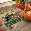 NCAA48-Colorado State Rams Welcome Fall Football Doormat - Custom name