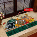 NCAA52-Hawaii Rainbow Warriors Welcome Fall Football Doormat - Custom name
