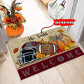 NCAA58-Montana Grizzlies Welcome Fall Football Doormat - Custom name
