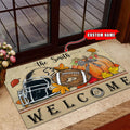 NCAA61-Purdue Boilermakers Welcome Fall Football Doormat - Custom name