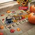 NCAA61-Purdue Boilermakers Welcome Fall Football Doormat - Custom name