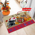 NCAA64-SMU Mustangs Welcome Fall Football Doormat - Custom name