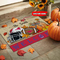 NCAA64-SMU Mustangs Welcome Fall Football Doormat - Custom name
