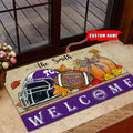 NCAA67-TCU Horned Frogs Welcome Fall Football Doormat - Custom name
