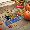 NCAA71-UCLA Welcome Fall Football Doormat - Custom name