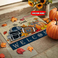 NCAA72-Utah State Aggies Welcome Fall Football Doormat - Custom name
