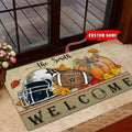NCAA75-Vanderbilt Commodores Welcome Fall Football Doormat - Custom name