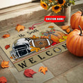 NCAA75-Vanderbilt Commodores Welcome Fall Football Doormat - Custom name