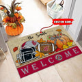 NCAA79-Washington State Cougars Welcome Fall Football Doormat - Custom name