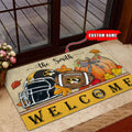 NCAA83-Missouri Tigers Welcome Fall Football Doormat - Custom name