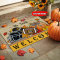 NCAA83-Missouri Tigers Welcome Fall Football Doormat - Custom name