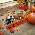 NCAA84-Oregon State Beavers Welcome Fall Football Doormat - Custom name