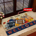 NCAA91-Virginia Cavaliers Welcome Fall Football Doormat - Custom name