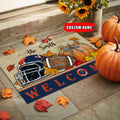 NCAA91-Virginia Cavaliers Welcome Fall Football Doormat - Custom name