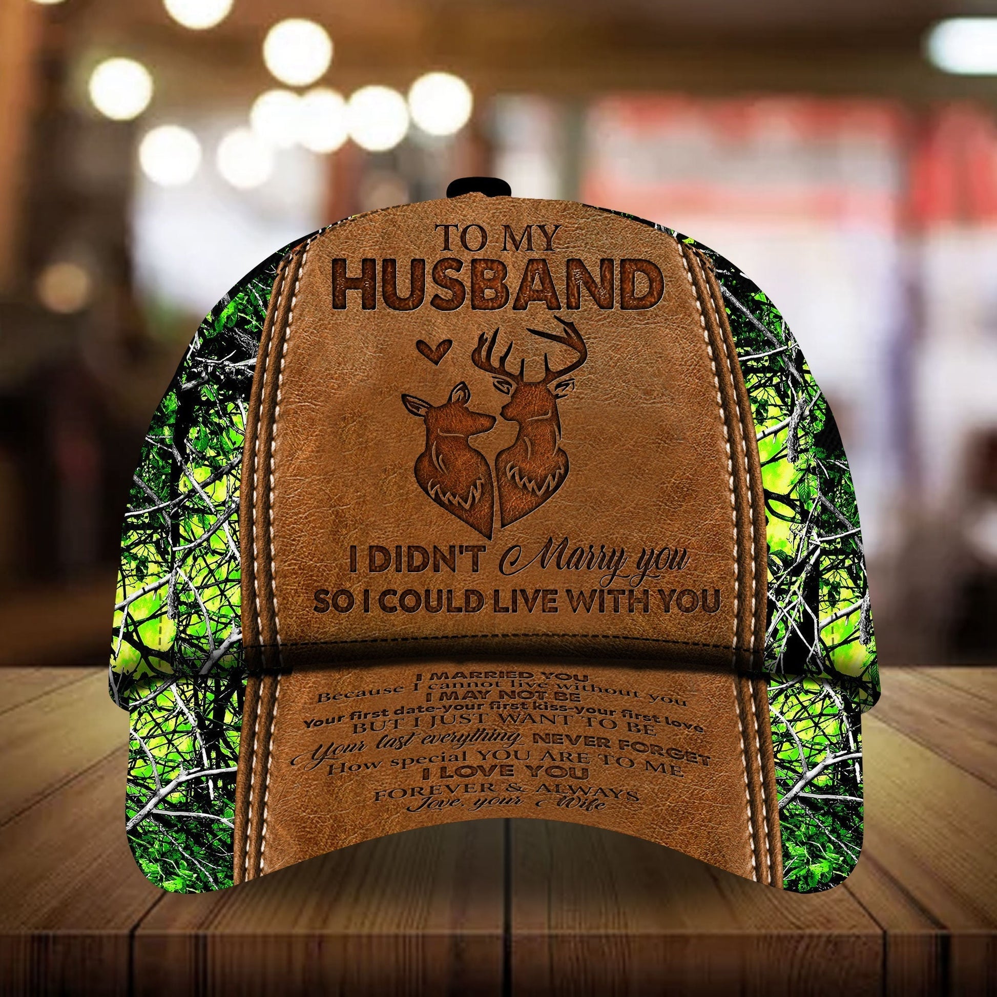 Premium To My Husband Deer Hunting Hats 3D Multicolor | Hatstalk VNADES