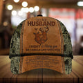 Premium To My Husband Deer Hunting Hats 3D Multicolor | Hatstalk VNADES