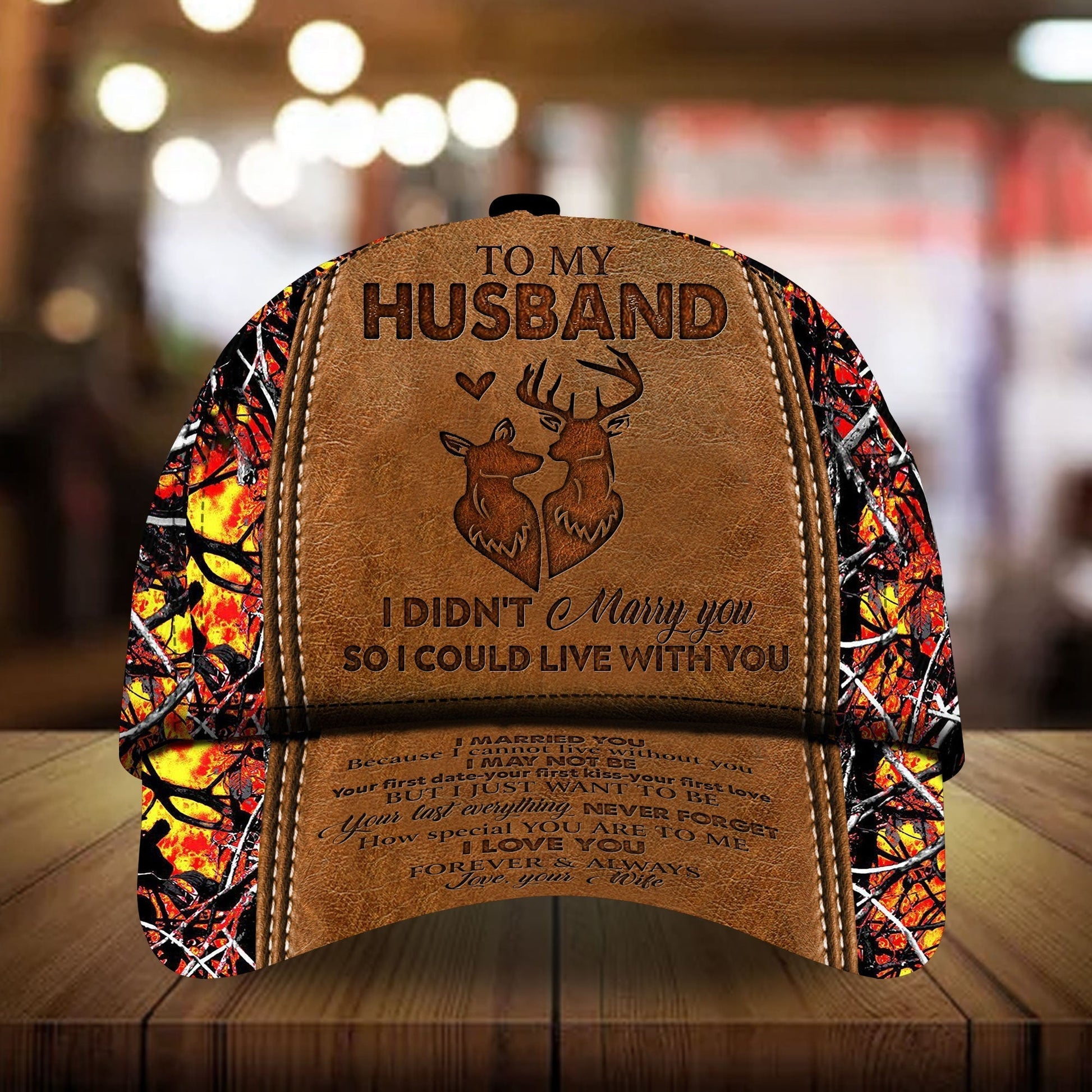 Premium To My Husband Deer Hunting Hats 3D Multicolor | Hatstalk VNADES