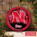 Nebraska Cornhuskers Circle Aluminium Custom Ornament 2 Side Trending New Arrivals H52912 ETUG311023