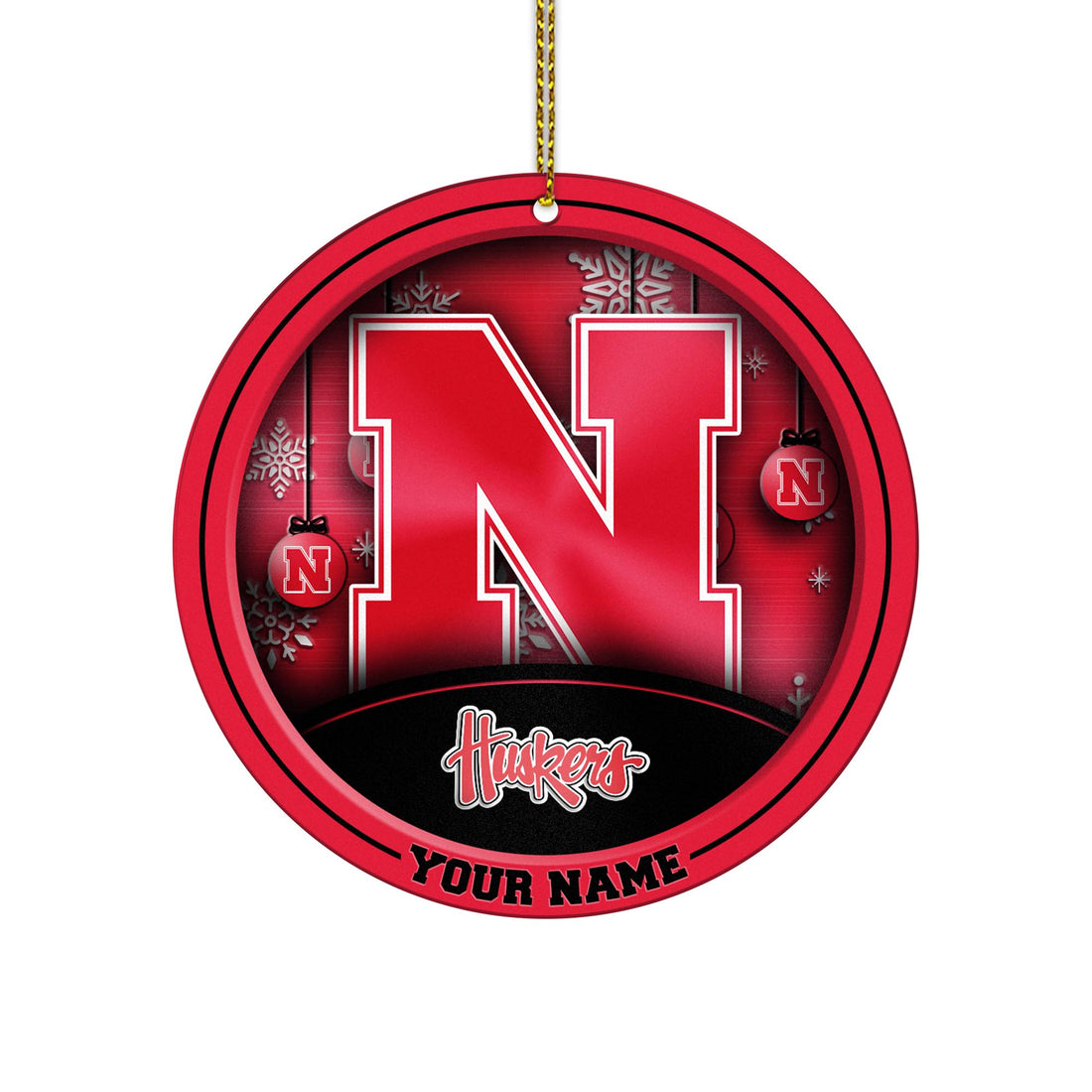 Nebraska Cornhuskers Circle Aluminium Custom Ornament 2 Side Trending New Arrivals H52912 ETUG311023
