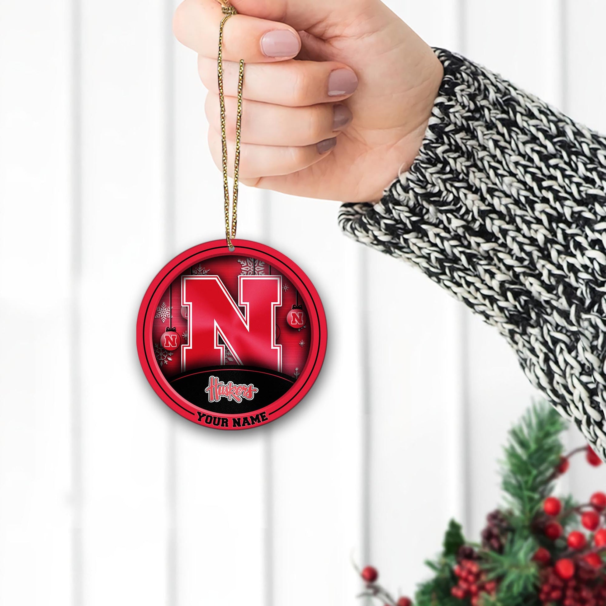 Nebraska Cornhuskers Circle Aluminium Custom Ornament 2 Side Trending New Arrivals H52912 ETUG311023