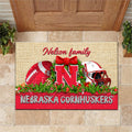 Nebraska Cornhuskers Doormat Personalized Your Name, Sport Team Doormat, Christmas Gifts For Football Fan, Home Decor ETHY-52726