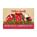 Nebraska Cornhuskers Doormat Personalized Your Name, Sport Team Doormat, Christmas Gifts For Football Fan, Home Decor ETHY-52726