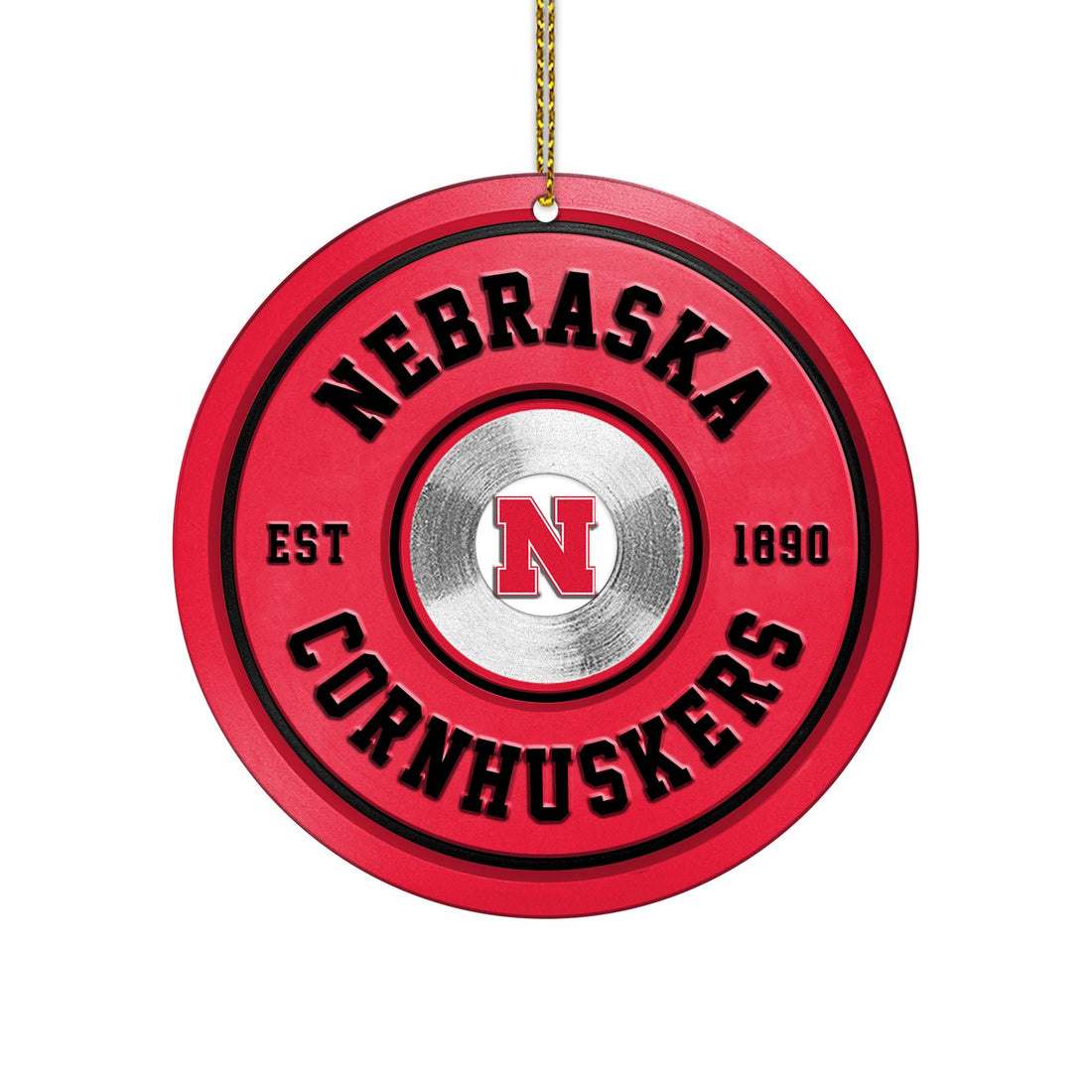 Nebraska Cornhuskers Fitness Circle Aluminium Ornament 2 Side Trending New Arrivals H52883 ETUG311023