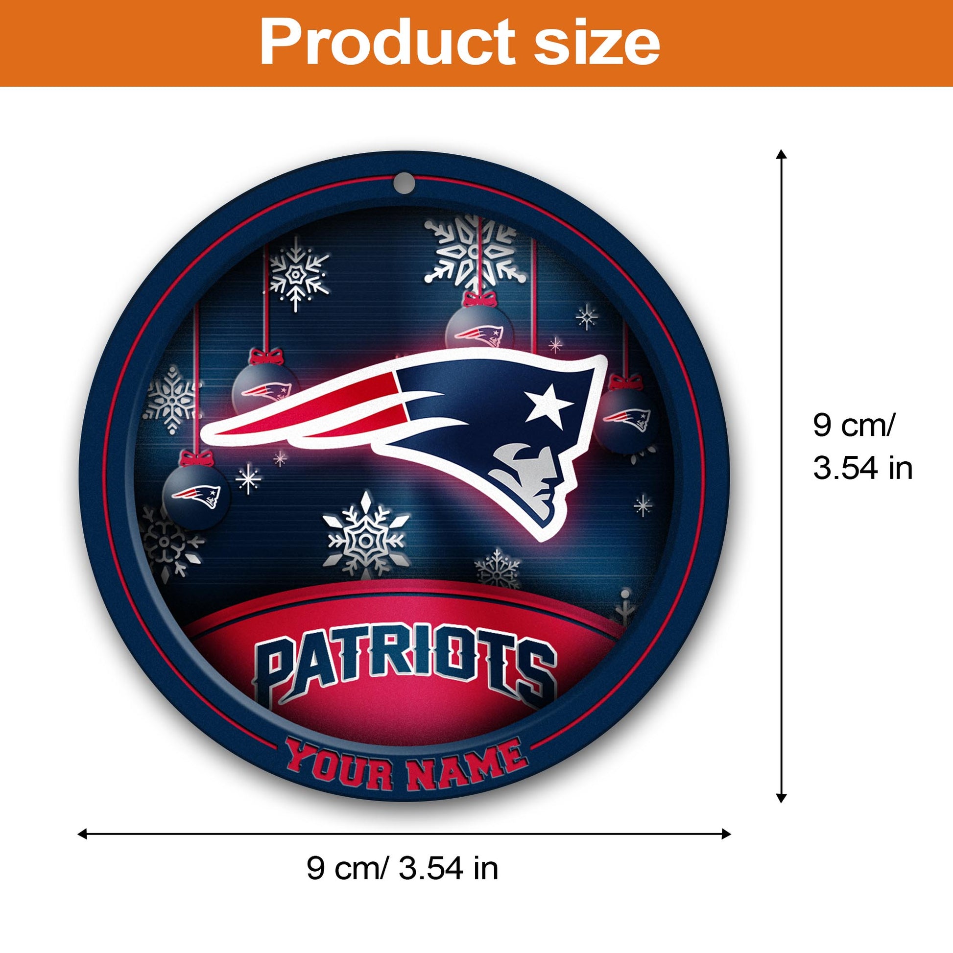 New England Patriots Circle Aluminium Custom Ornament 2 Side Trending New Arrivals H52912 ETUG311023