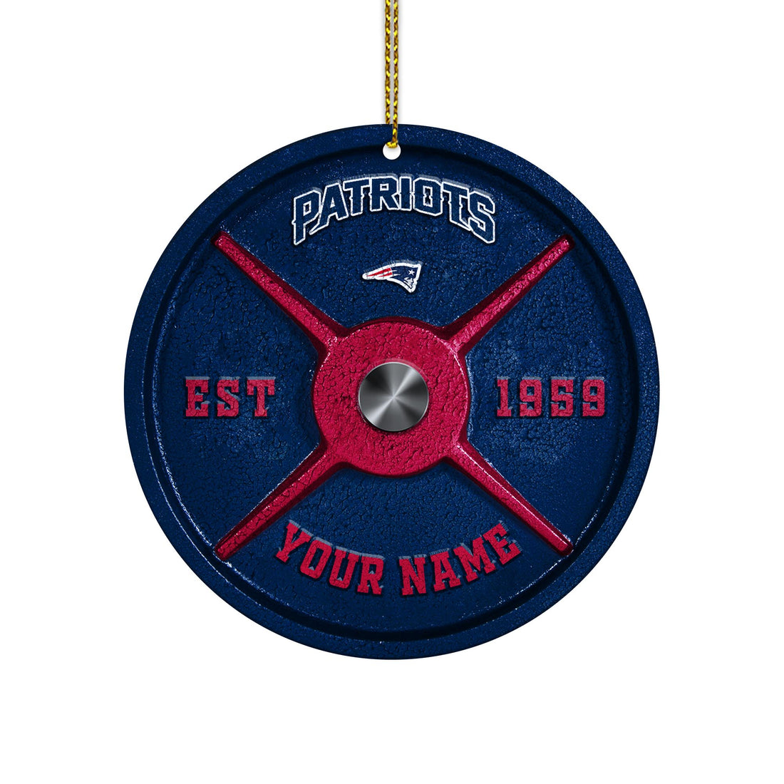 New England Patriots Fitness Circle Aluminium Custom Ornament 2 Side Trending New Arrivals H52884 ETUG311023