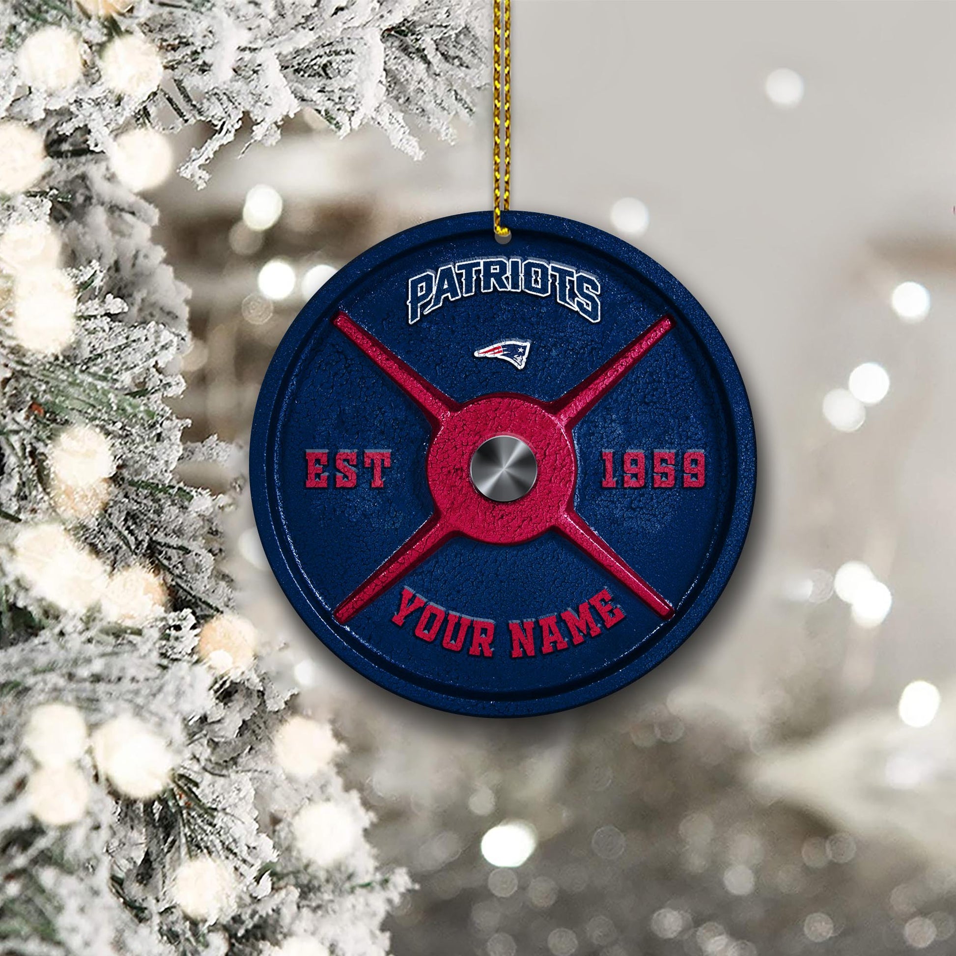 New England Patriots Fitness Circle Aluminium Custom Ornament 2 Side Trending New Arrivals H52884 ETUG311023