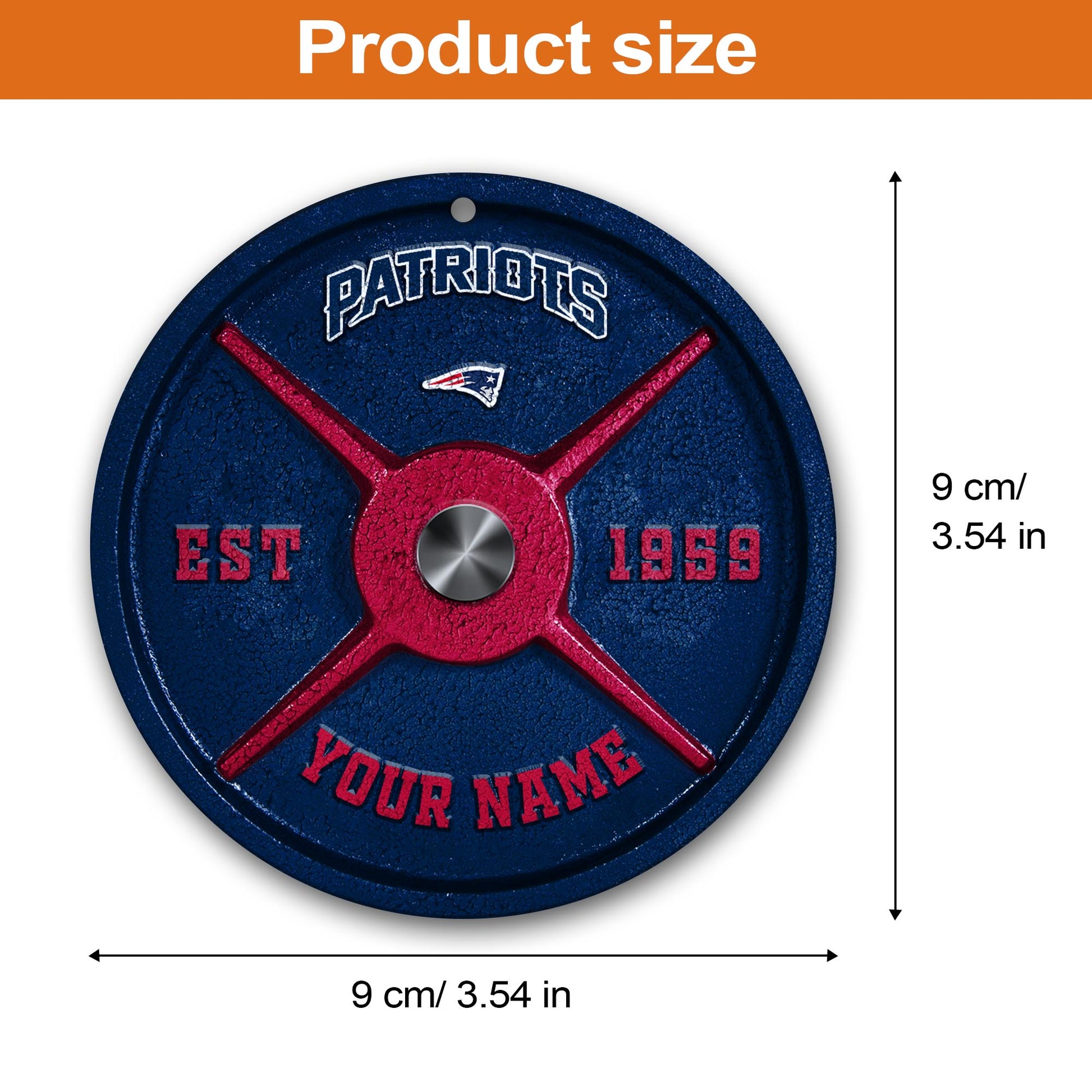 New England Patriots Fitness Circle Aluminium Custom Ornament 2 Side Trending New Arrivals H52884 ETUG311023