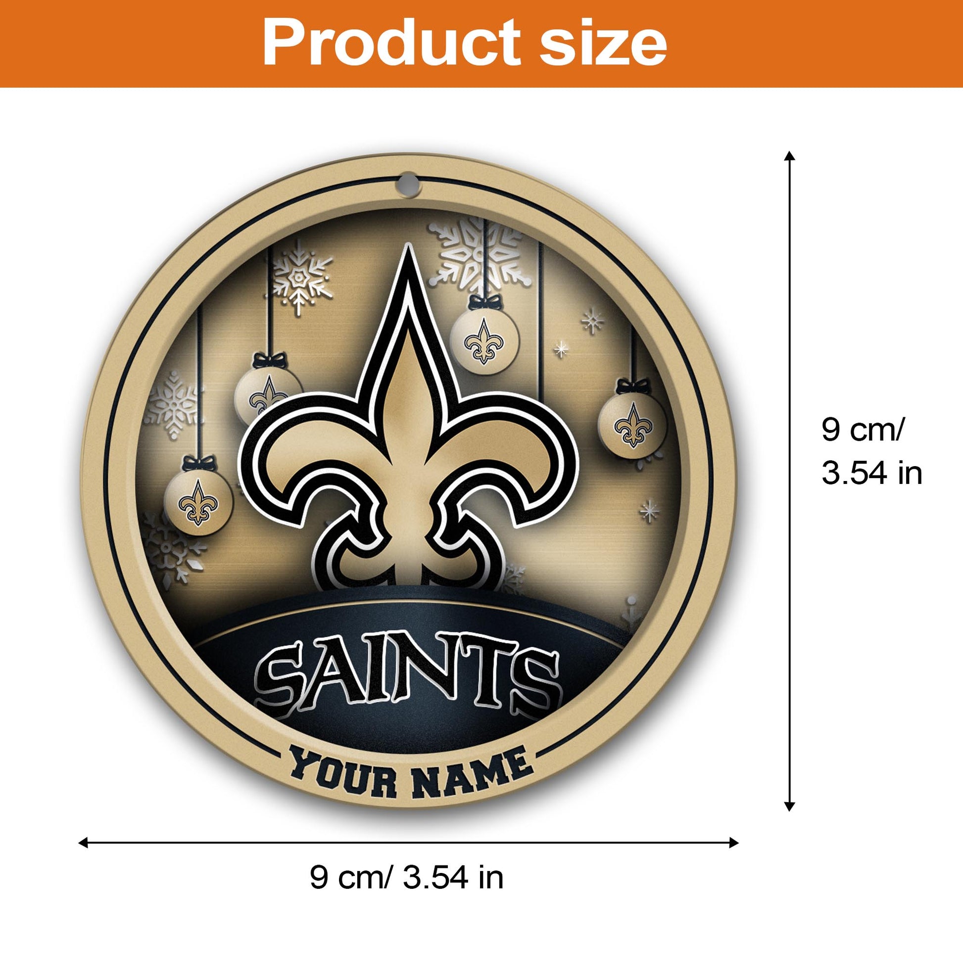 New Orleans Saints Circle Aluminium Custom Ornament 2 Side Trending New Arrivals H52912 ETUG311023